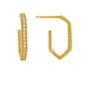 NWT Gold Plated and CZ Earrings